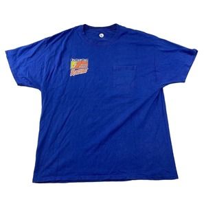 Federated Auto Parts Racing Graphic Pocket Tee Thrifted Vintage Style Size L